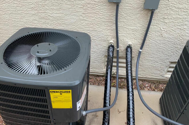 A view of outdoor heating units, representing the expert heating repair services provided by Bob's Repair to keep Las Vegas homes warm during the winter